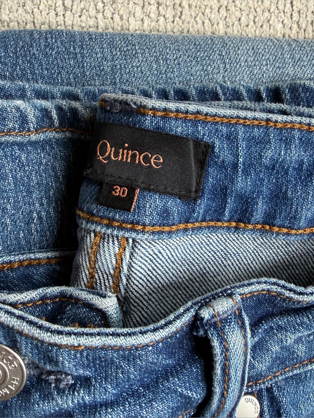 Quince Luna Stretch Relaxed Straight Jeans | Size 30 - Picture 7 of 11